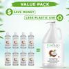 PUROLEO Fractionated Coconut Oil 128 Fl Oz/3784 ML (Packed In Canada) 100% Natural and odorless Moisturizer & Carrier Oil l Hair Skin Body, Aromatherapy, Massage, Makeup Remover view 4