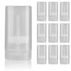 10 PCS plastic empty 15g / 0.5 oz travel size Clear oval shaped lip balm tube deodorant containers 15ml lipstick tube Twist up hair wax container view 1