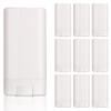 10 PCS plastic empty 15g / 0.5 oz travel size white oval shaped lip balm tube deodorant containers 15ml lipstick tube Twist up hair wax container view 1