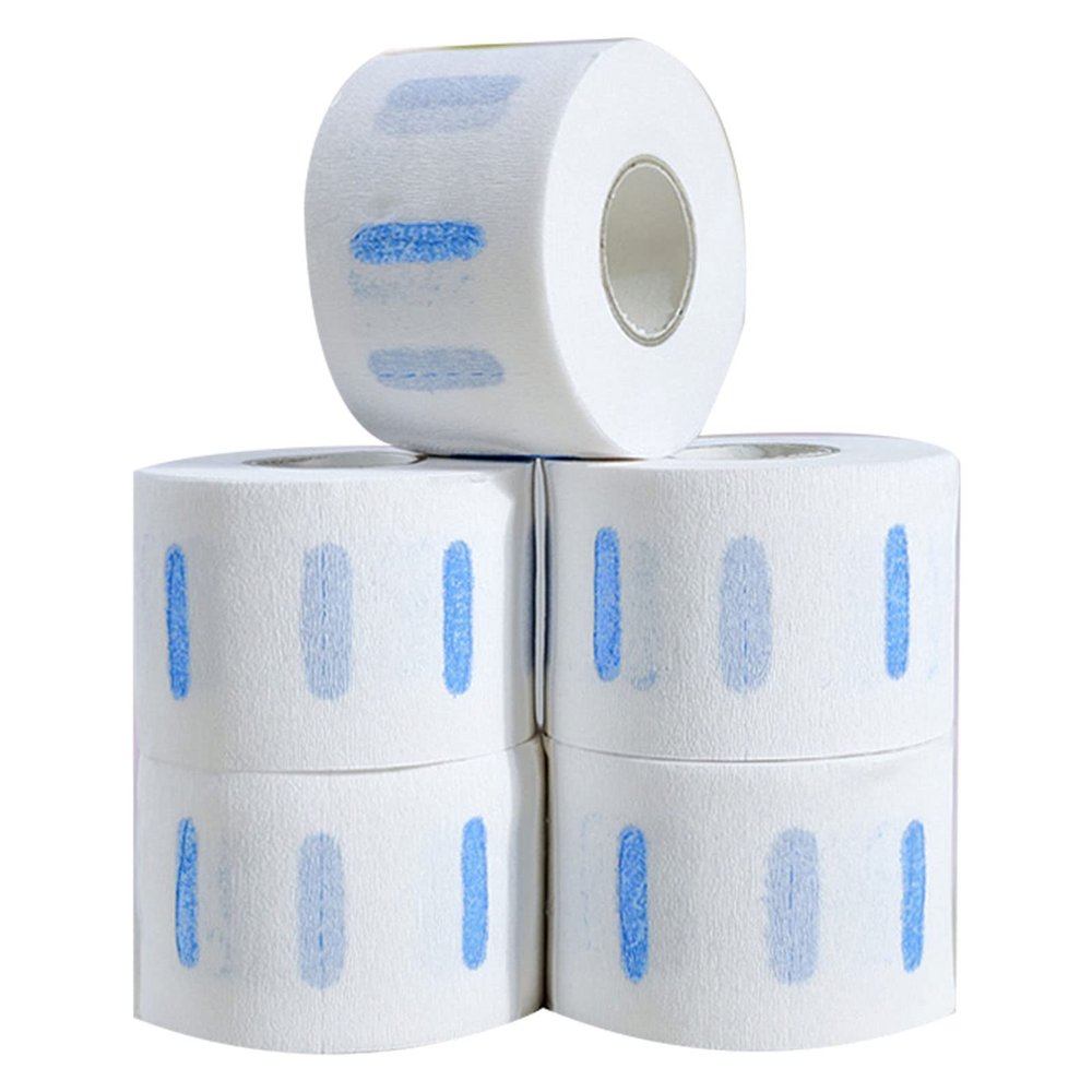 5 Rolls Barber Paper Neck Strips Professional Stretchy Paper Neck Band Protector Hairdressing Tool for Hair Cutting White 32 x 8 x 8cm
