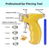 Professional Ear Piercing Gun Kit with 20 Pairs 316L Surgical Stainless Steel Gun Stud Earrings for Body Nose Lip Salon Home Use (Yellow) view 2