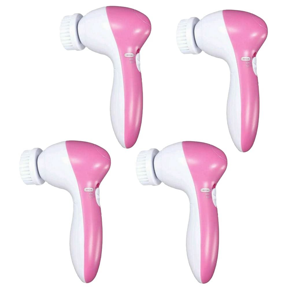 Magik 2-4 Pack 5-in-1 Electronic Face Facial Deep Clean Brush Exfoliate Spa Massage (4 Pack)