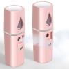 GIVERARE 2 Pack Nano Facial Steamer, Handy Mini Mister with Mirror, USB Rechargeable Mist Sprayer, Visual Water Tank Moisturizing&Hydrating for Face, Makeup, Skin Care, Eyelash Extensions-Pink view 1