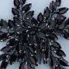 Teyglen Bridal Black Crystal Rhinestones Shiny Hair Comb Back Side Hair Comb Wedding Headpiece Prom Party Festival Hair Accessories for Women and Girls view 4