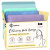Evridwear Exfoliating Body Scrubber Heavy Exfoliating Bath Sponges for Men Women Shower Exfoliator Dead Skin Remover Loofah for Cleansing 3 Count Value Pack (Macaroon) view 1
