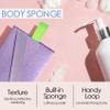 Evridwear Exfoliating Body Scrubber Heavy Exfoliating Bath Sponges for Men Women Shower Exfoliator Dead Skin Remover Loofah for Cleansing 3 Count Value Pack (Macaroon) view 3