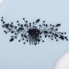 Teyglen Women Black Crystal Rhinestone Hair Accessory - Luxurious Bridal Side Comb Headband for Bride and Girls view 2