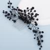 Teyglen Bride Wedding Hair Comb Black Punk Crystal Hair Pieces Hair Accessories Bridal Side Hair Combs for Women and Girls view 1