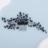 Teyglen Bride Wedding Hair Comb Black Punk Crystal Hair Pieces Hair Accessories Bridal Side Hair Combs for Women and Girls view 2