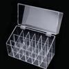FOMIYES Makeup Organizer with 18 Slots Lipstick Storage Box Flip Lid Display Stand Acrylic Cosmetic Holder view 2