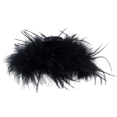LALAFINA Stylish Hair Clips Women Plume Hair Clip Furry Claw Decorative Accessory