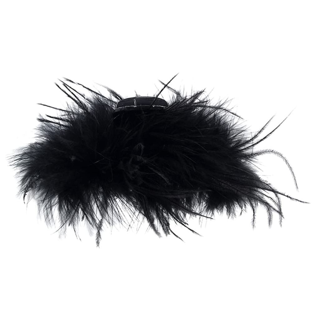 LALAFINA Stylish Hair Clips Women Plume Hair Clip Furry Claw Decorative Accessory