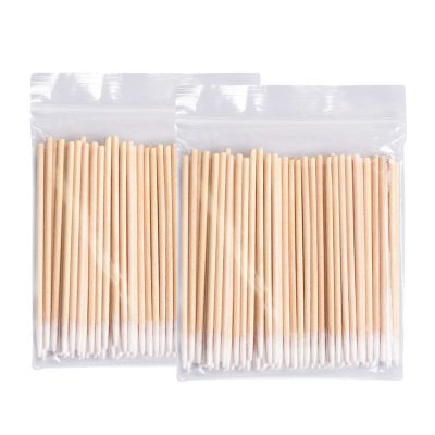 cdar Cotton Swab, Cotton Swabs Wood Sticks, Cotton Tipped Applicator, Makeup Cosmetic Applicator Sticks (200pcs) Wooden Color