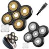 Universal 5-Blade Head Shaver Replacement - 2 PCS Electric Razor Heads for Beard and Hair Trimming view 1