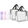 Cosywell Root Comb Applicator Bottle 6 Ounce Hair Dye Applicator Brush 3 Pack for Hair Clear Toiletry Bag Quart Size Bag 2Pcs for Women Men (L) view 1