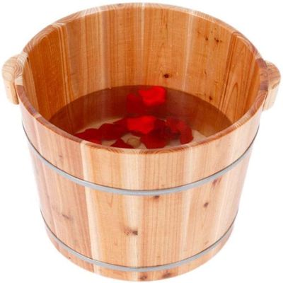 Handmade Wooden Footbath Tubs, Foot Relaxing Barrel Foot Bath Spa Bowl for Feet Stress Relief