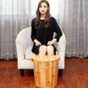 SLLSHG Wooden Foot Basin,Pedicure Bowl Spa Massage for Soaking Feet Massager Foot Tub,with Lid Foot Spa Bath Massager view 4