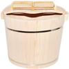 SLLSHG Foot Soaking Tub,Foot Wash Basin for Foot Bath,Natural Fir Wood Foot Soaking Barrel Bucket,Foot Spa Bucket with Lid Foot Spa Household Wash Ba (Color : B) view 1