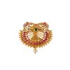 Gold Tone Traditional Hair Brooch | Juda Accessories For Hair | Artificial Ambada Pin For Women By Indian Collectible view 1