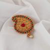 Gold Tone Traditional Hair Brooch | Juda Accessories For Hair | Artificial Ambada Pin For Stylish Women By Indian Collectible view 2