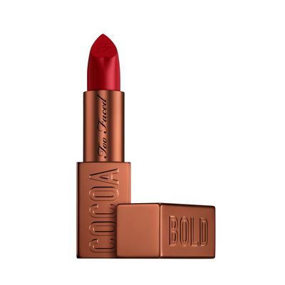 Too Faced Cocoa Bold Lipstick | Creamy, Nude Lipstick Shades with Demi-Matte Finish, 0.11 Ounce, Chocolate Lava