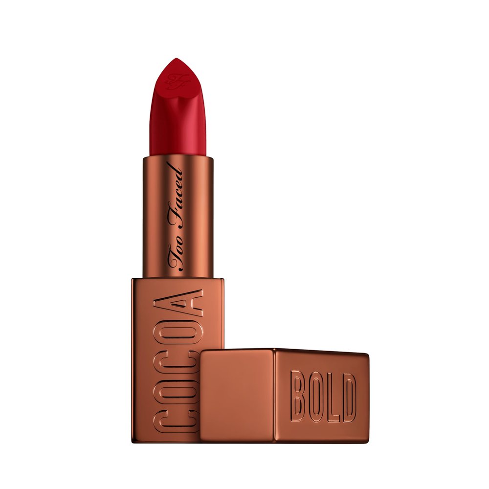 Too Faced Cocoa Bold Lipstick | Creamy, Nude Lipstick Shades with Demi-Matte Finish, 0.11 Ounce, Chocolate Lava