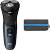 Philips Norelco Shaver for Men Series 3000 Rechargeable Wet/Dry Mens Electric Shavers Electric Razor for Men- Modern Steel Metallic view 1