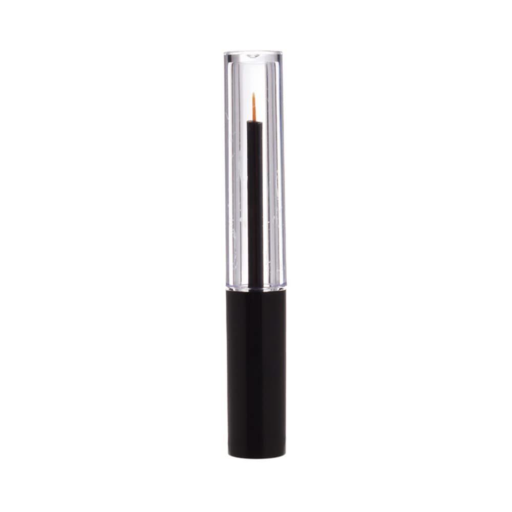 1PCS Mini Empty Eyelashes Tube Eyeliner Bottle With Brush Plugs Make Up Tube Vials,Black,2ml