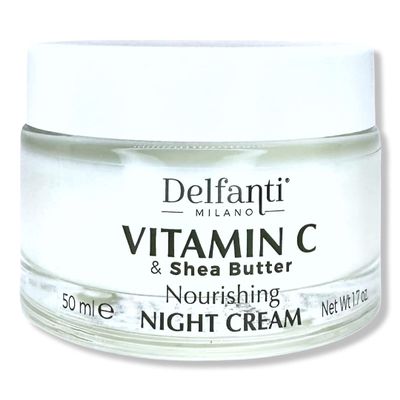 Delfanti-Milano  VITAMIN C & SHEA BUTTER  Nourishing Night Cream  Face and Neck Moisturizer  Made in Italy