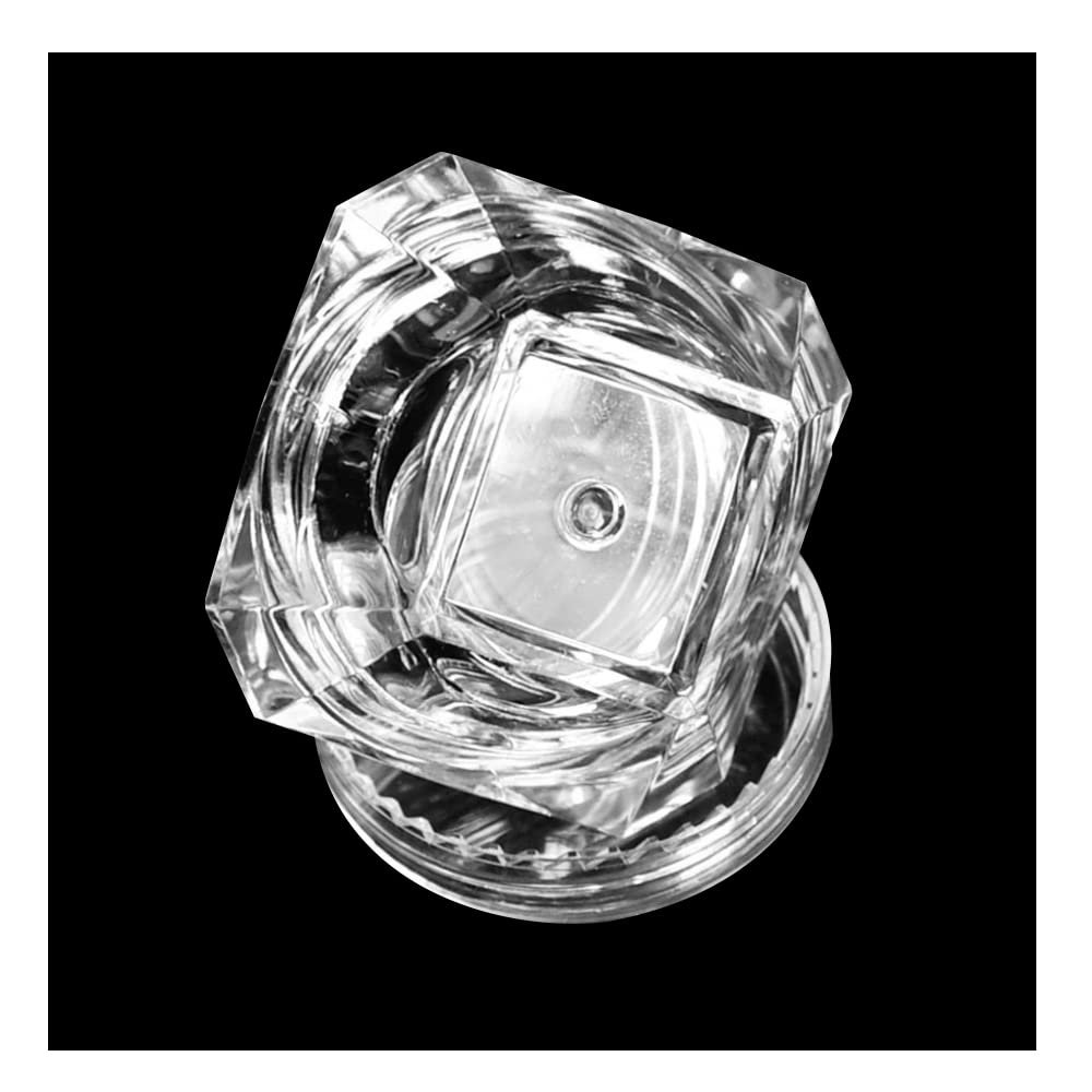10PCS 5g (5ml 0.17oz) Clear Diamond Empty Acrylic Container for Cosmetic Cream Jewelry Eyeshadow Empty Jar Pot