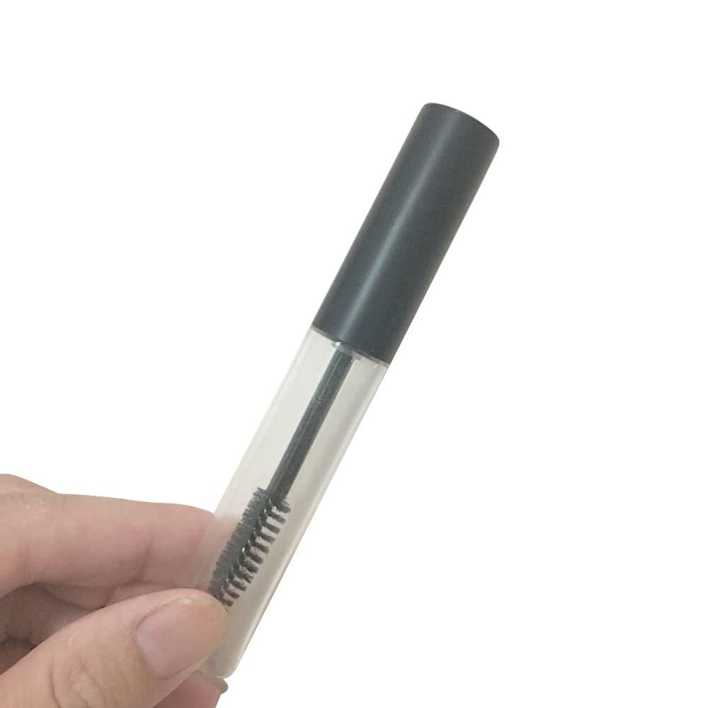 ezqnirk 1PCS Mini Empty Eyelashes Tube Eyeliner Bottle With Brush Plugs Make Up Tube Vials,Light black,10ml