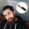 Healifty 2pcs Wooden Handle Beard and Facial Cleaning Brush Hair Grooming Tool for Men Professional Male Care Supply for Home and Salon Use Black view 3