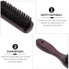 Healifty 2pcs Wooden Handle Beard and Facial Cleaning Brush Hair Grooming Tool for Men Professional Male Care Supply for Home and Salon Use Black view 4