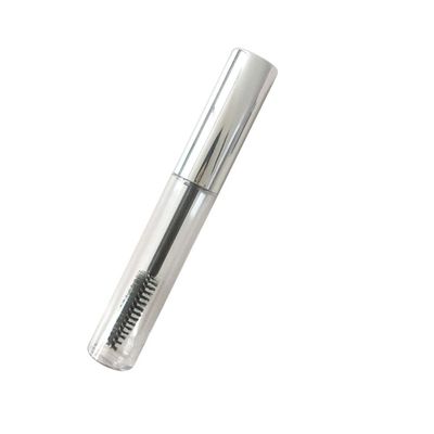 ezqnirk 1PCS Mini Empty Eyelashes Tube Eyeliner Bottle With Brush Plugs Make Up Tube Vials,Silver,10ml