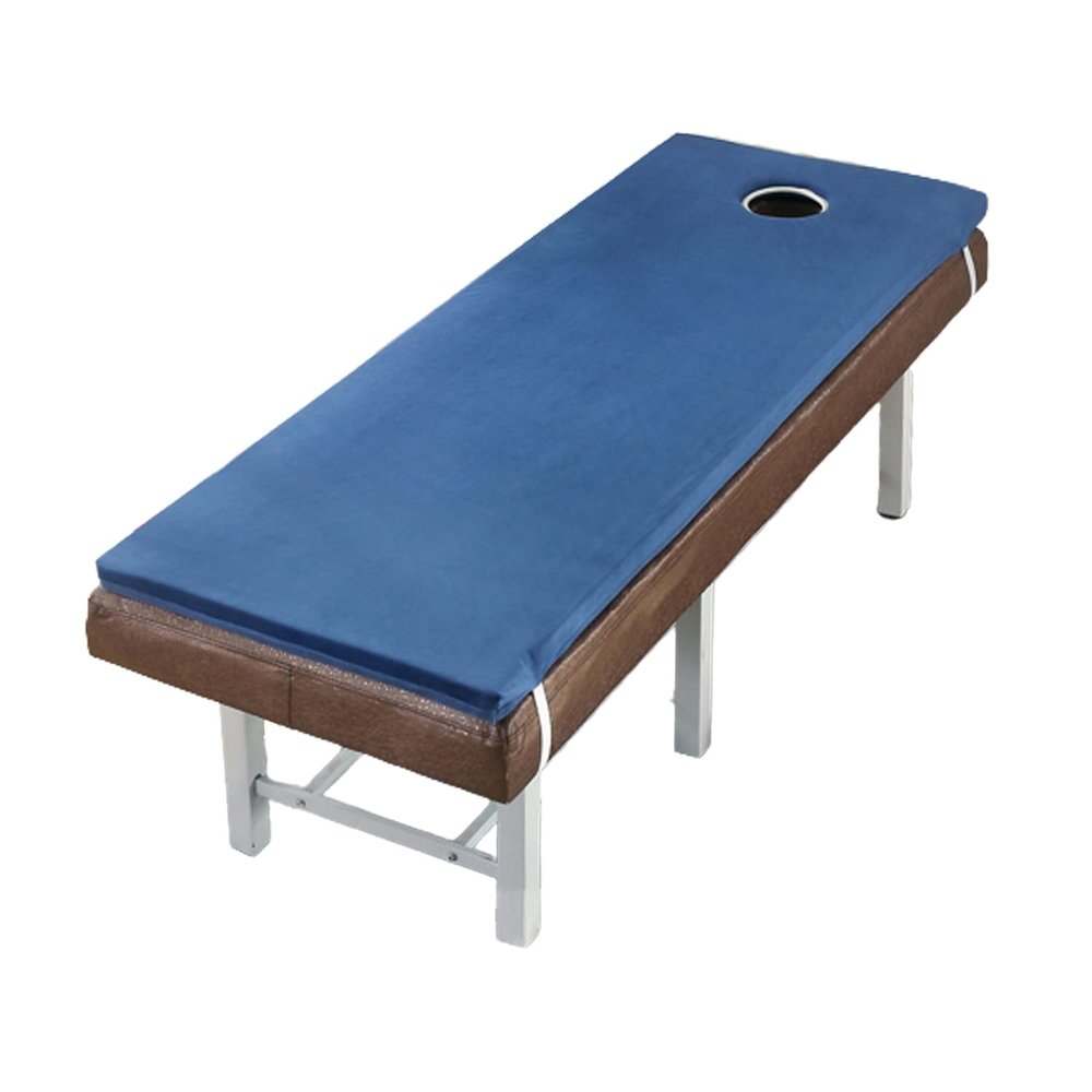 KKCD Solid Color Massage Table Mattress Pad with Elastic Bands Sponge Lash Bed Topper with Breath Hole Non-Slip Lash Bed Cushion Topper for Beauty Salon (Bed Not Included),Navy 3cm,70x180cm
