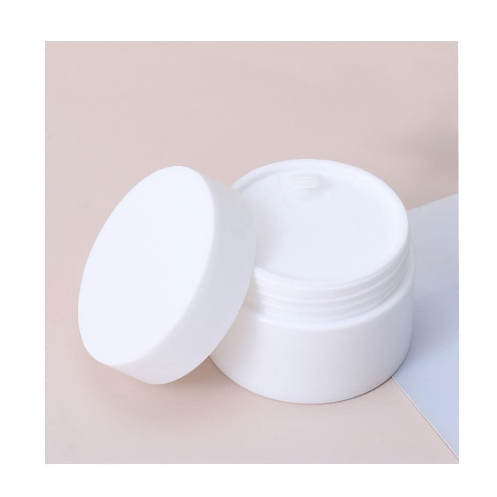 1PCS Round Plastic Empty Makeup Jar Refillable Bottle Cream Jar,white,50g