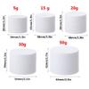1PCS Round Plastic Empty Makeup Jar Refillable Bottle Cream Jar,white,50g view 2