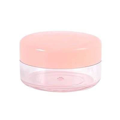 1PCS Travel Round Plastic Cosmetics Jar Makeup Box,pink,15g