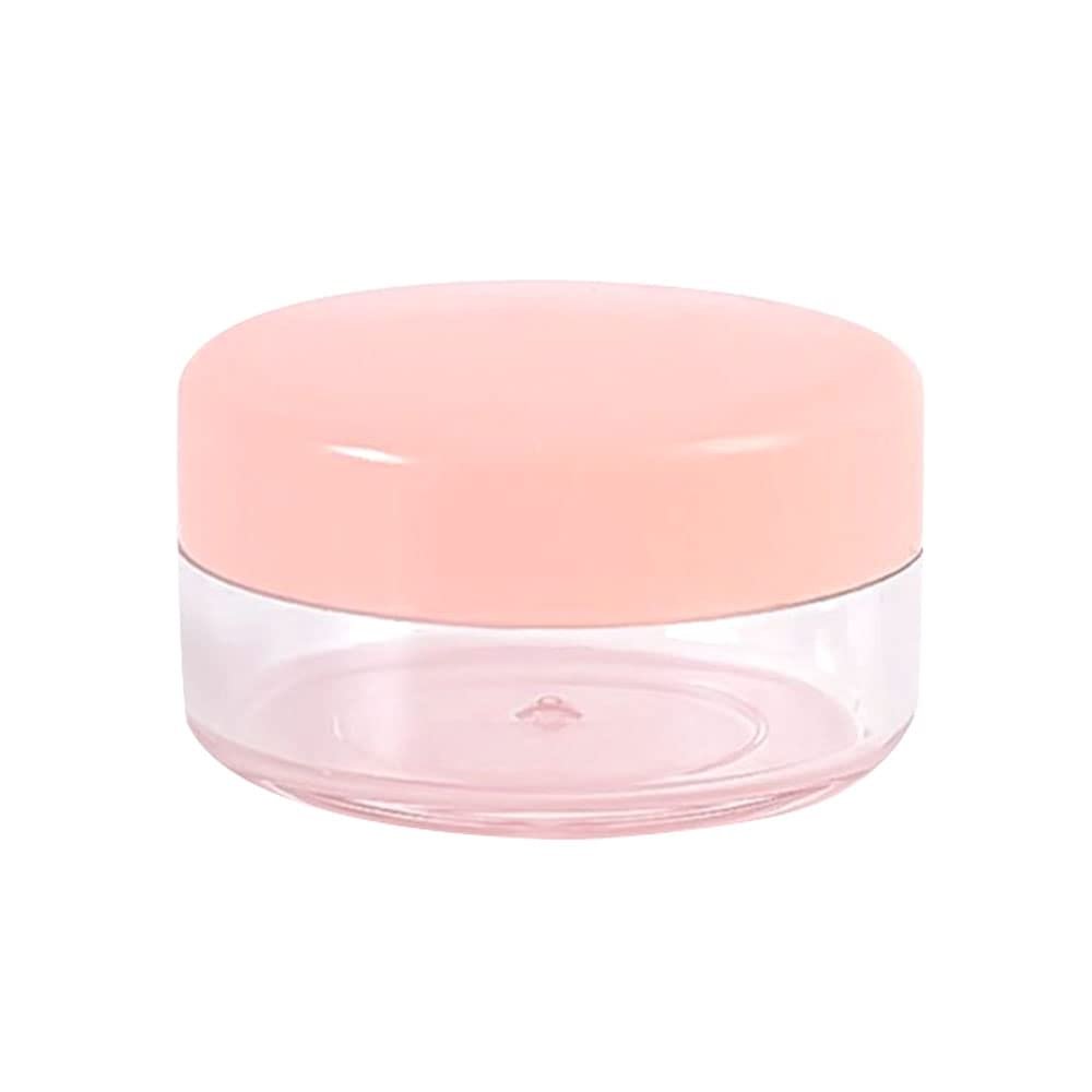 1PCS Travel Round Plastic Cosmetics Jar Makeup Box,pink,15g