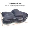 Poemland Extra Thick Large Bath Pillow with Neck,Back,Head Support for Bathtub, Spa, Soaking Gray(21''x17'') view 3