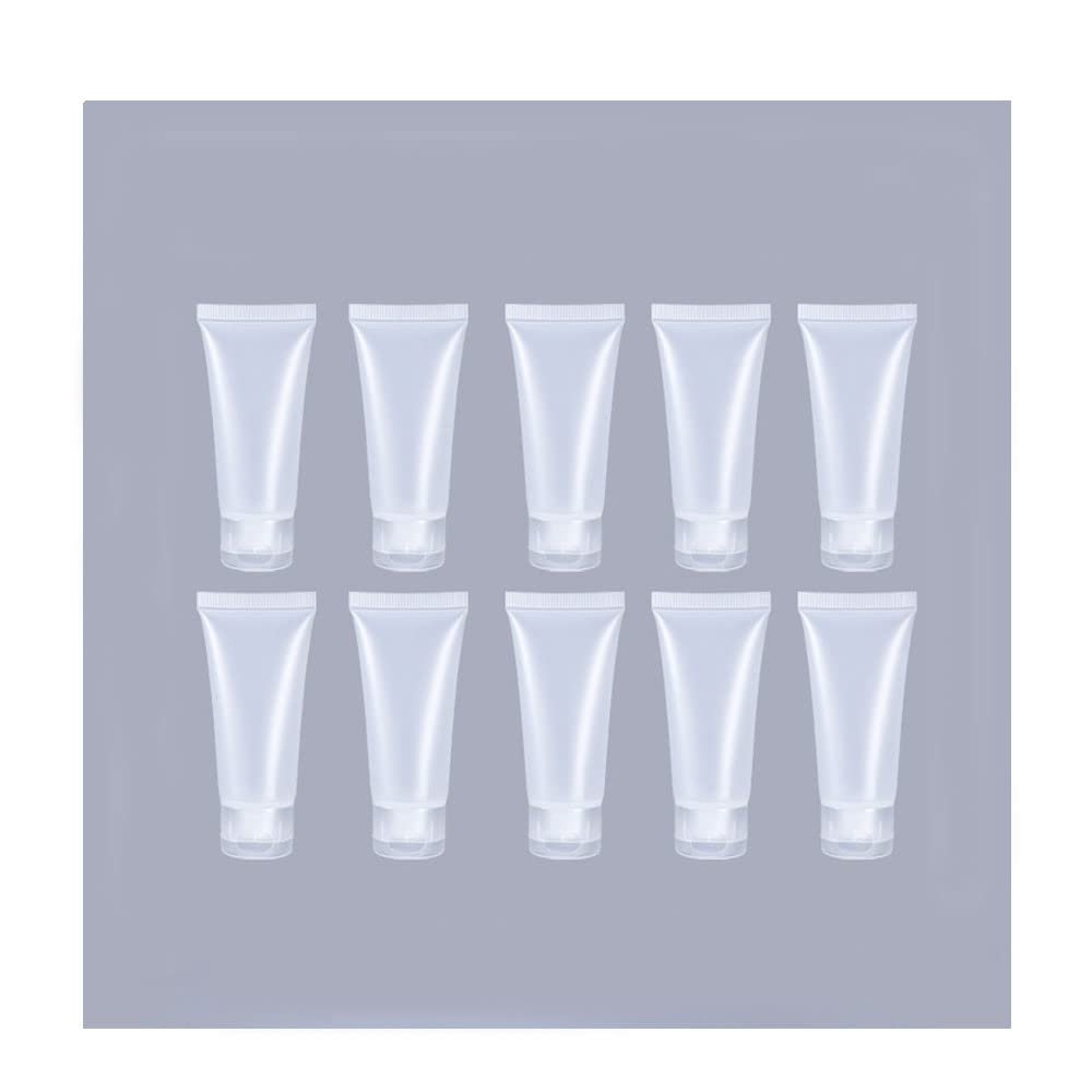 10PCS Empty Refillable Plastic Squeeze Tubes Translucent Cosmetic Containers for Lotion Shower Gel Shampoo,15ML