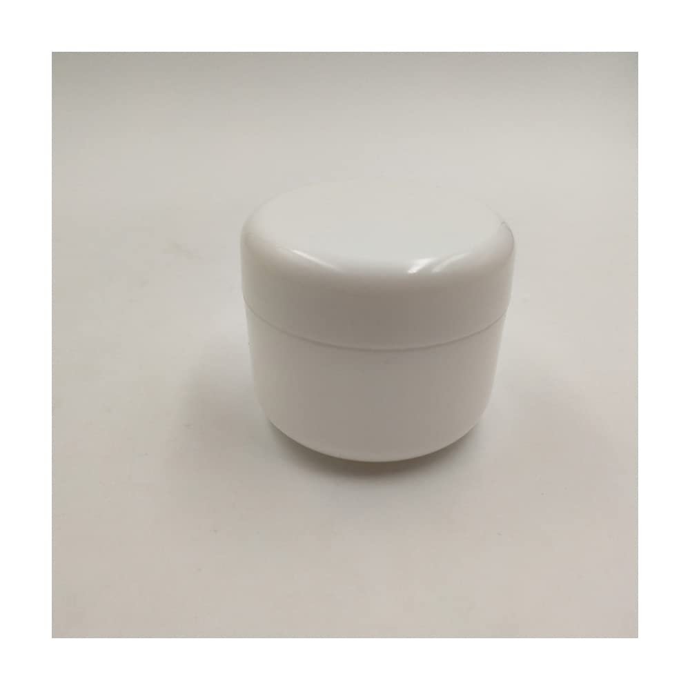 10PCS Plastic Empty Cosmetic Jar Cream Pot Travel Refillable Bottles Portable Cosmetic Container,White,100g