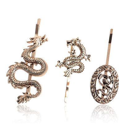 LALAFINA 6pcs Dragon Hair Clip Retro Punk Bobby Pins Chinese Dragon Hairpin Hair Accessories for Women Girls Bridal, Wedding, Party, Prom