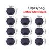 10PCS Empty Aluminum Tin Jar For Cream Balm Nail Candle Cosmetic Round Storage Container Mini Metal Box,Matt black,10ML view 2