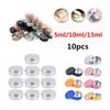 10PCS Empty Aluminum Tin Jar For Cream Balm Nail Candle Cosmetic Round Storage Container Mini Metal Box,Matt black,10ML view 4