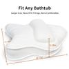 Poemland Extra Thick Large Bath Pillow with Neck,Back,Head Support for Bathtub, Spa, Soaking White(19''x15'') view 3