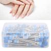 100pcs Nail Drill Bit Cleaning Brush, Dust Remover Manicure Tool Accessory Nail Dust Brush Accessory Manicure Pedicure Home Use (Blue) view 2