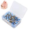 100pcs Nail Drill Bit Cleaning Brush, Dust Remover Manicure Tool Accessory Nail Dust Brush Accessory Manicure Pedicure Home Use (Blue) view 4