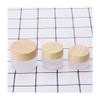 1PCS Frosted Glass Jar With Wood Grain Lid Refillable Bottle Cosmetic Container for Face Cream Lip Balm,100g view 3