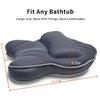 Poemland Extra Thick Large Bath Pillow with Neck,Back,Head Support for Bathtub, Spa, Soaking Gray(19''x15'') view 3